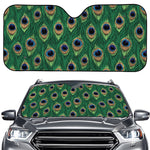 Peacock Tail Pattern Print Car Windshield Sun Shade