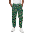 Peacock Tail Pattern Print Cotton Sweatpants