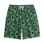 Peacock Tail Pattern Print Cotton Shorts