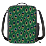 Peacock Tail Pattern Print Crossbody Lunch Bag
