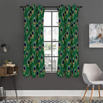 Peacock Tail Pattern Print Curtain