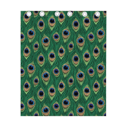Peacock Tail Pattern Print Curtain