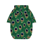 Peacock Tail Pattern Print Dog Zip Up Hoodie