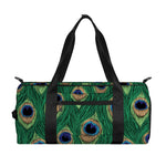 Peacock Tail Pattern Print Gym Bag