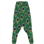 Peacock Tail Pattern Print Hammer Pants