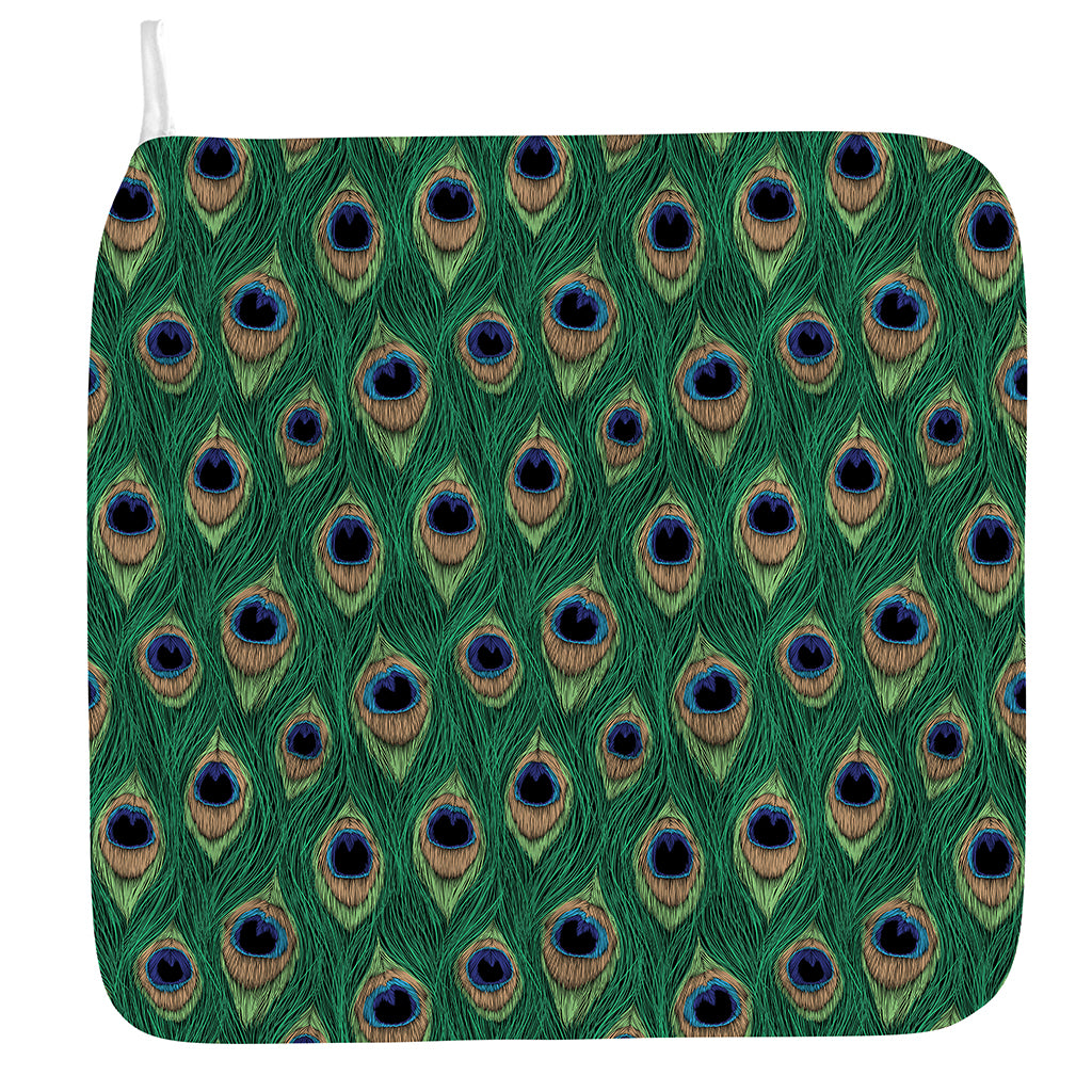 Peacock Tail Pattern Print Hand Towel