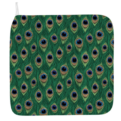 Peacock Tail Pattern Print Hand Towel