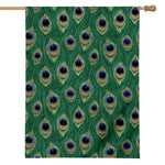 Peacock Tail Pattern Print House Flag