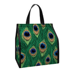 Peacock Tail Pattern Print Insulated Lunch Tote