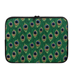 Peacock Tail Pattern Print Laptop Sleeve