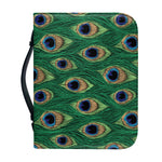 Peacock Tail Pattern Print Leather Bible Cover