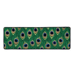 Peacock Tail Pattern Print Long Kitchen Mat