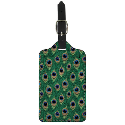 Peacock Tail Pattern Print Luggage Tag