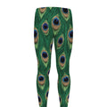 Peacock Tail Pattern Print Men's Leggings