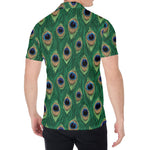 Peacock Tail Pattern Print Men's Shirt