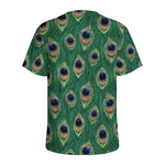 Peacock Tail Pattern Print Men's Sports T-Shirt