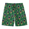 Peacock Tail Pattern Print Men's Swim Trunks