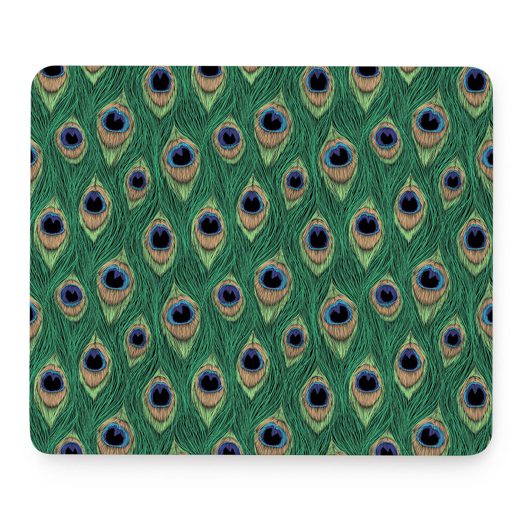 Peacock Tail Pattern Print Mouse Pad