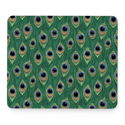 Peacock Tail Pattern Print Mouse Pad