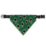 Peacock Tail Pattern Print Over The Collar Dog Bandana