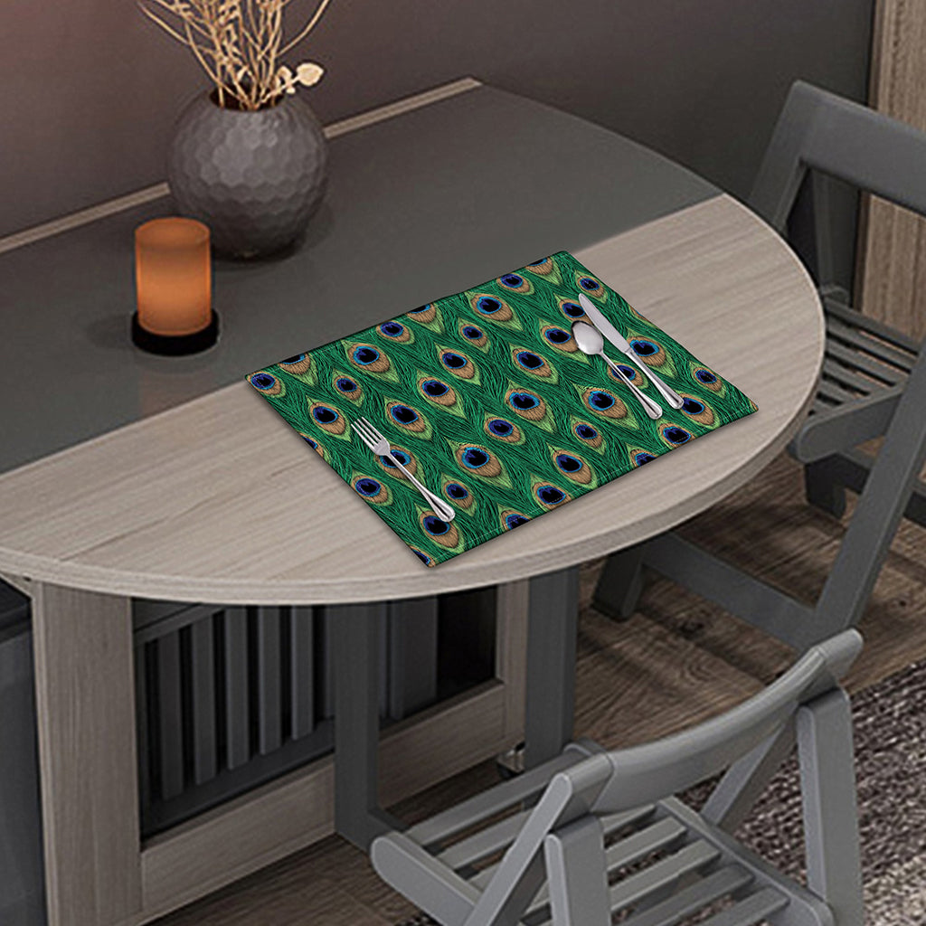 Peacock Tail Pattern Print Placemat