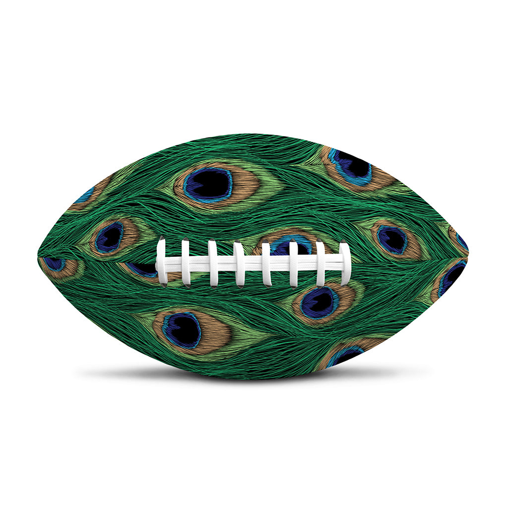 Peacock Tail Pattern Print Rugby Ball