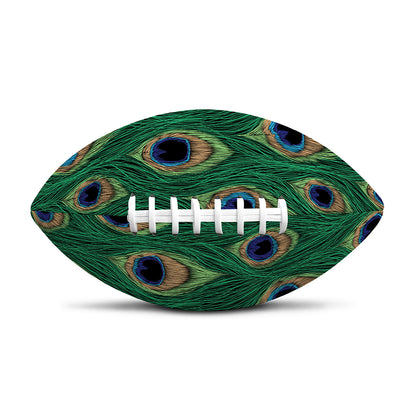 Peacock Tail Pattern Print Rugby Ball