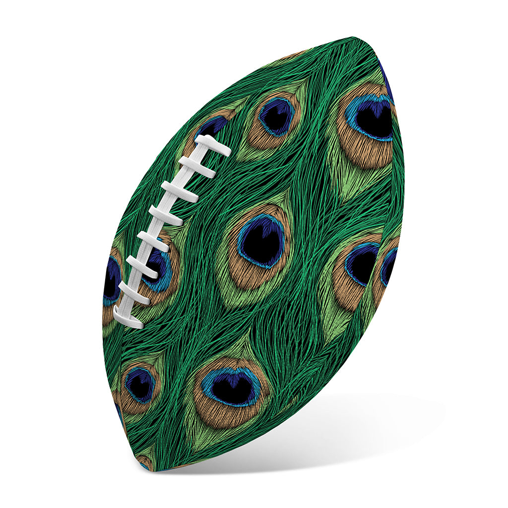 Peacock Tail Pattern Print Rugby Ball