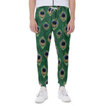 Peacock Tail Pattern Print Scuba Joggers