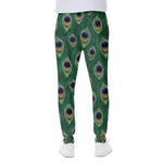 Peacock Tail Pattern Print Scuba Joggers