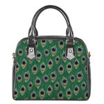 Peacock Tail Pattern Print Shoulder Handbag