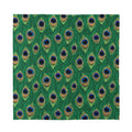Peacock Tail Pattern Print Silk Bandana