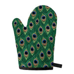 Peacock Tail Pattern Print Single Oven Mitt