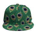 Peacock Tail Pattern Print Snapback Cap