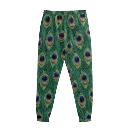 Peacock Tail Pattern Print Sweatpants