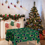 Peacock Tail Pattern Print Tablecloth