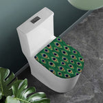 Peacock Tail Pattern Print Toilet Lid Cover