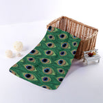 Peacock Tail Pattern Print Towel