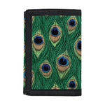 Peacock Tail Pattern Print Trifold Wallet