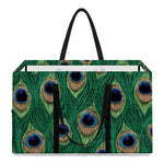 Peacock Tail Pattern Print Utility Tote Bag