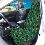 Peacock Tail Pattern Print Waterproof Car Seat Cover