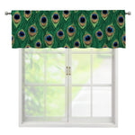 Peacock Tail Pattern Print Window Valance