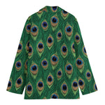 Peacock Tail Pattern Print Women's Blazer
