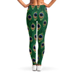 Peacock Tail Pattern Print Women's Leggings