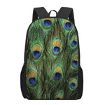 Peacock Tail Print 17 Inch Backpack