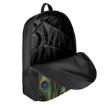 Peacock Tail Print 17 Inch Backpack