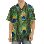 Peacock Tail Print Aloha Shirt
