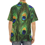 Peacock Tail Print Aloha Shirt