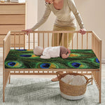 Peacock Tail Print Baby Crib Sheet