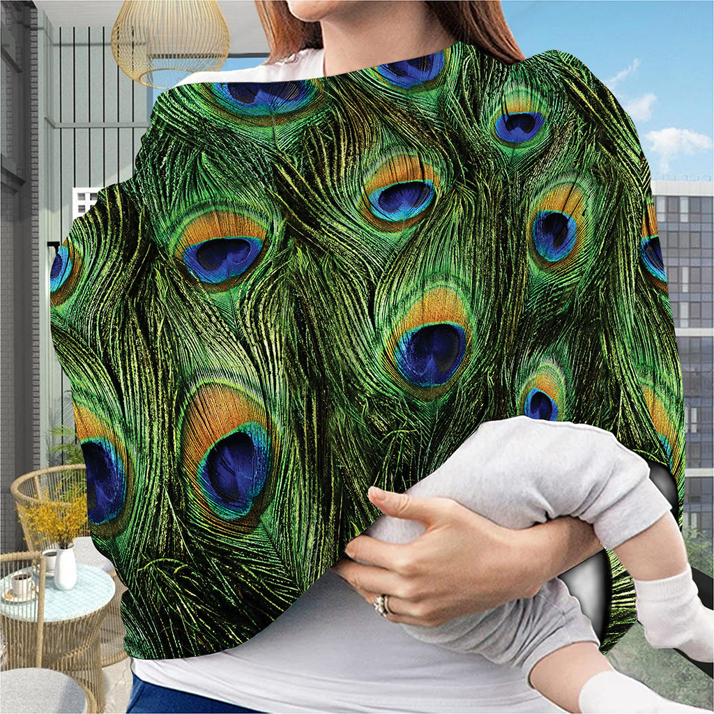 Peacock Tail Print Baby Seat Cover
